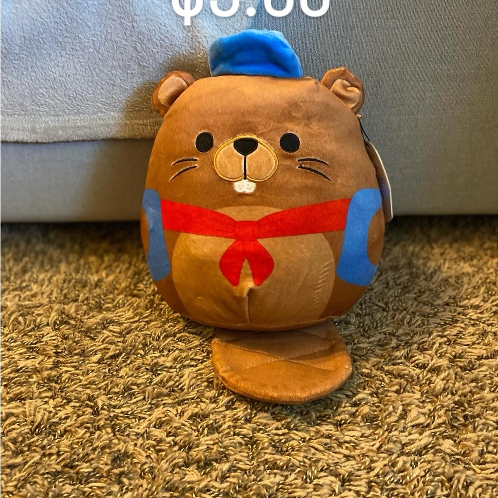 Squishmallows Brown and Blue Stuffed Animal